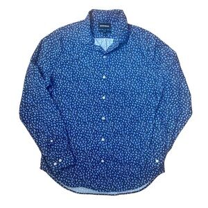 Bonobos Tech Slim Fit Blue Floral Button Down Long Sleeve Shirt